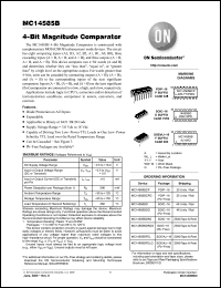 Click here to download MC14585BDR2G Datasheet