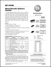 Click here to download MC14029BDR2G Datasheet