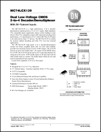 Click here to download MC74LCX139DTR2G Datasheet
