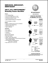 Click here to download MBRF40250TG Datasheet