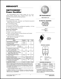 Click here to download MBR4045PTG Datasheet