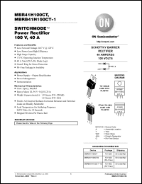 Click here to download MBR41H100CTG Datasheet