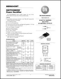 Click here to download MBR6045WTG Datasheet