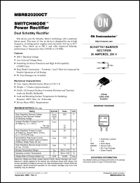 Click here to download MBRB20200CTT4 Datasheet