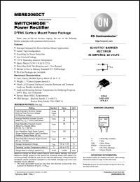 Click here to download MBRB2060CTG Datasheet