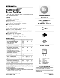 Click here to download MBRB4030T4G Datasheet