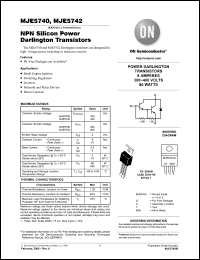 Click here to download MJE5742G Datasheet
