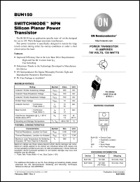 Click here to download BUH150G Datasheet