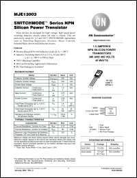 Click here to download MJE13003G Datasheet