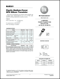 Click here to download MJE521G Datasheet