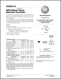 Click here to download PZT651T1G Datasheet