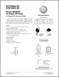 Click here to download NTB75N03-006 Datasheet