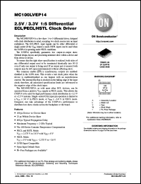 Click here to download MC100LVEP14DTR2G Datasheet