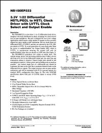 Click here to download NB100EP223FAR2G Datasheet