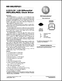 Click here to download NB100LVEP221FAG Datasheet