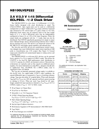 Click here to download NB100LVEP222FA Datasheet
