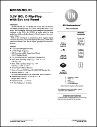 Click here to download MC100LVEL31DT Datasheet