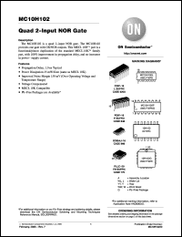 Click here to download MC10H102PG Datasheet