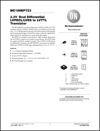 Click here to download MC100EPT23DTG Datasheet