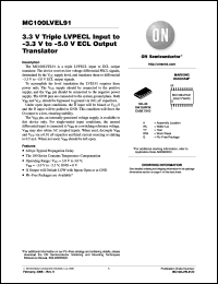 Click here to download MC100LVEL91DWG Datasheet
