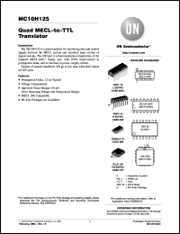 Click here to download MC10H125MELG Datasheet