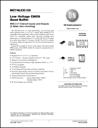 Click here to download MC74LCX125DTG Datasheet