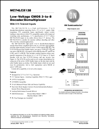 Click here to download MC74LCX138DTG Datasheet