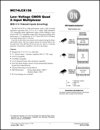 Click here to download MC74LCX158MG Datasheet