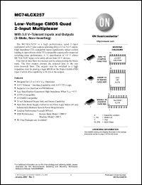 Click here to download MC74LCX257DTG Datasheet