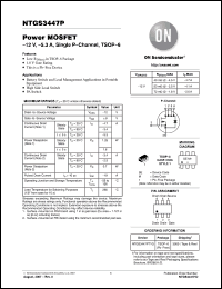 Click here to download NTGS3447PT1G Datasheet