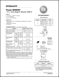 Click here to download NTGS3447P Datasheet