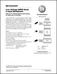 Click here to download MC74LCX257MEL Datasheet
