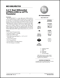 Click here to download MC100LVELT23MNR4G Datasheet