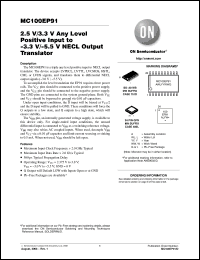 Click here to download MC100EP91MNR2 Datasheet