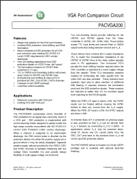 Click here to download PACVGA200QR Datasheet