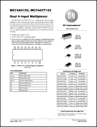 Click here to download MC74AC153DTR2 Datasheet