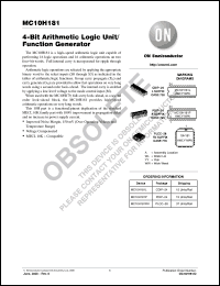 Click here to download MC10H181_06 Datasheet