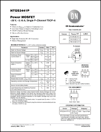 Click here to download NTGS3441P Datasheet