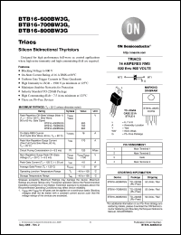 Click here to download BTB16-700BW3G Datasheet