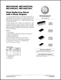 Click here to download MC74AC540DWR2G Datasheet