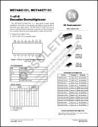 Click here to download MC74ACT151DTR2 Datasheet
