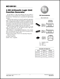 Click here to download MC10H181 Datasheet