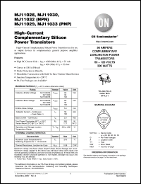 Click here to download MJ11029G Datasheet