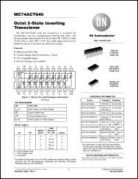 Click here to download MC74ACT640MEL Datasheet