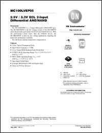 Click here to download MC100LVEP05DTG Datasheet
