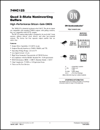 Click here to download 74HC125DTR2G Datasheet