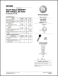 Click here to download 2N7000ZL1 Datasheet