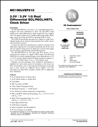 Click here to download MC100LVEP210_06 Datasheet