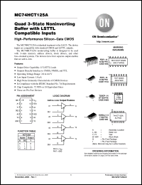 Click here to download MC74HCT125ADTR2G Datasheet