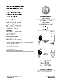 Click here to download MBRF30H150CTG Datasheet